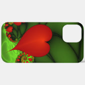 Rode harten limoen groen moderne Abstracte fractal Case-Mate iPhone Case (Achterkant / Rechts)