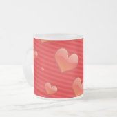 Rode Harten Matglas Mok (Voorkant links)