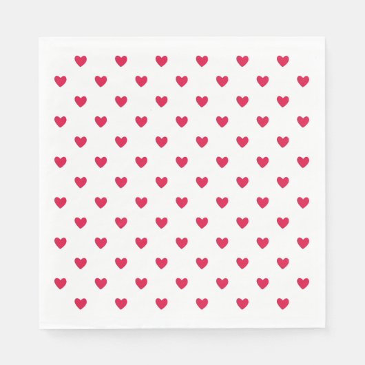 Rode harten medium naadloos patroon servet (Voorkant)