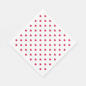 Rode harten medium naadloos patroon servet (Hoek)