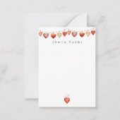 Rode Harten Meisjesnaam Valentijnsdag Personalisee Notitiekaartje (Voorkant)