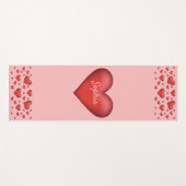 Rode harten met aangepaste tekst yogamat (Voorkant (horizontaal))