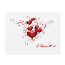 Rode harten met elkaar verbonden, ik hou van je