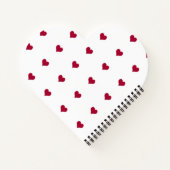 Rode harten met jouw tekst notitieboek (Achterkant)