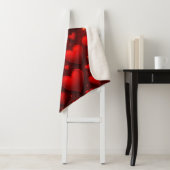 Rode harten met sterren patroon sherpa deken (In situ)