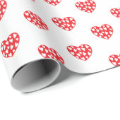 Rode harten met weinig hart cadeaupapier (Rol Hoek)