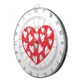 Rode harten met weinig hart dartbord (Voorkant Rechts)