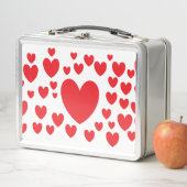 Rode Harten Metalen Lunchbox (In situ)