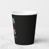 Rode harten mevrouw & mevrouw lesbische bruiloft z papieren bekers (Links)