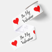 Rode harten, mijn Valentijn Grosgrain Lint (Achterkant)