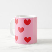 Rode harten mok (Voorkant links)