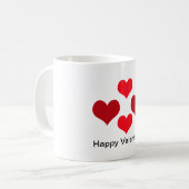 Rode harten Mok (Voorkant links)