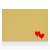 Rode Harten Monogram Goud Witte Trouw Dank Je Wel (Binnen Horizontaal (Boven))