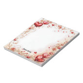 Rode harten notitieblok (Linkerzijde)