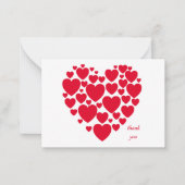 Rode harten notitiekaartje (Voorkant)