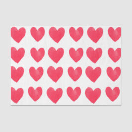 Rode harten (ontwerp 34 rode serie) tissuepapier