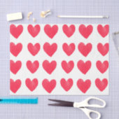 Rode Harten (Ontwerp 34 Rood Serie) Tissuepapier (Craft)