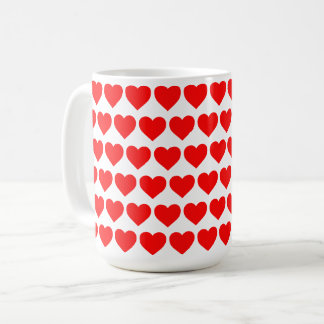 Rode harten ontwerp patroon valentijn liefde koffiemok