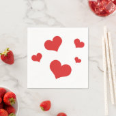 Rode harten op een servet (Insitu)