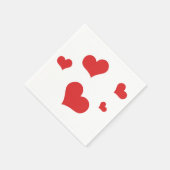 Rode harten op een servet (Hoek)