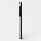 Rode harten op grijs Case-Mate iPhone case (Achterkant/links)