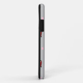 Rode harten op grijs Case-Mate iPhone case (Achterkant/rechts)