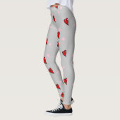 Rode harten op grijs leggings (Links)