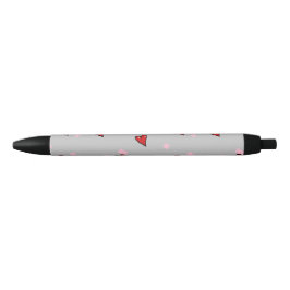 Rode harten op grijs zwarte inkt pen