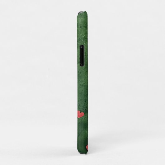 Rode harten op groen gras Case-Mate iPhone case (Achterkant/rechts)