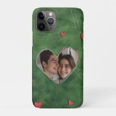 Rode harten op groen gras Case-Mate iPhone case (Achterkant)