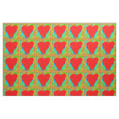 rode harten op groen stof (Fat Quarter)