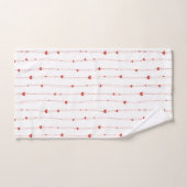 Rode harten op linten naadloze patroonpatroon Vale Bad Handdoek (Handdoek)