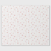 Rode harten op linten naadloze patroonpatroon Vale Cadeaupapier (Vlak)