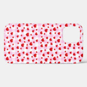 rode harten op roze gingham Case-Mate iPhone case (Achterkant (horizontaal))