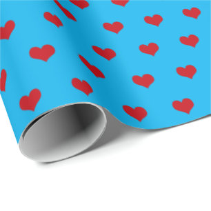 rode harten op verpakkingspapier voor waterdieren cadeaupapier