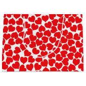 Rode harten op wit groot cadeauzakje (Voorkant)