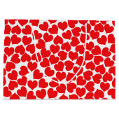 Rode harten op wit groot cadeauzakje (Achterkant)