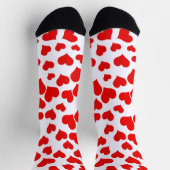 Rode harten op wit sokken (Top)