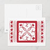 Rode harten overal briefkaart (Voorkant / Achterkant)
