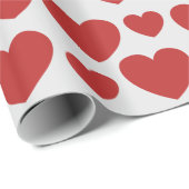 Rode Harten Patroon Cadeaupapier (Rol Hoek)