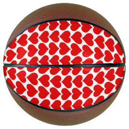 Rode harten patroon, romantisch, liefde basketbal