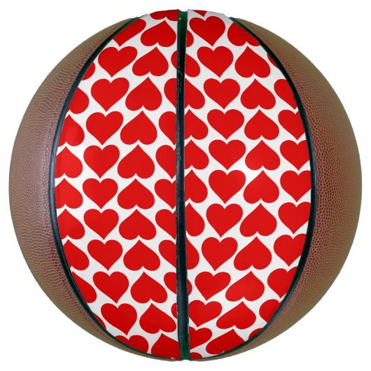 Rode harten patroon, romantisch, liefde basketbal (Verticaal)