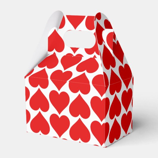 Rode harten patroon, romantisch, liefde bedankdoosjes (Achterkant)