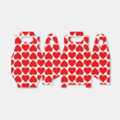 Rode harten patroon, romantisch, liefde bedankdoosjes (Uitgevouwen)