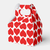 Rode harten patroon, romantisch, liefde bedankdoosjes (Voorkant Zijde)