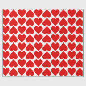 Rode harten patroon, romantisch, liefde cadeaupapier (Vlak)