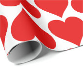 Rode harten patroon, romantisch, liefde cadeaupapier (Rol Hoek)