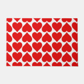 Rode harten patroon, romantisch, liefde deurmat (Voorkant)