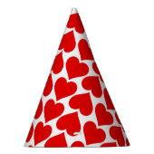Rode harten patroon, romantisch, liefde feesthoedjes (Rechts)