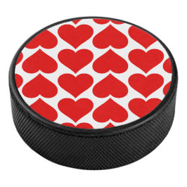 Rode harten patroon, romantisch, liefde hockey puck